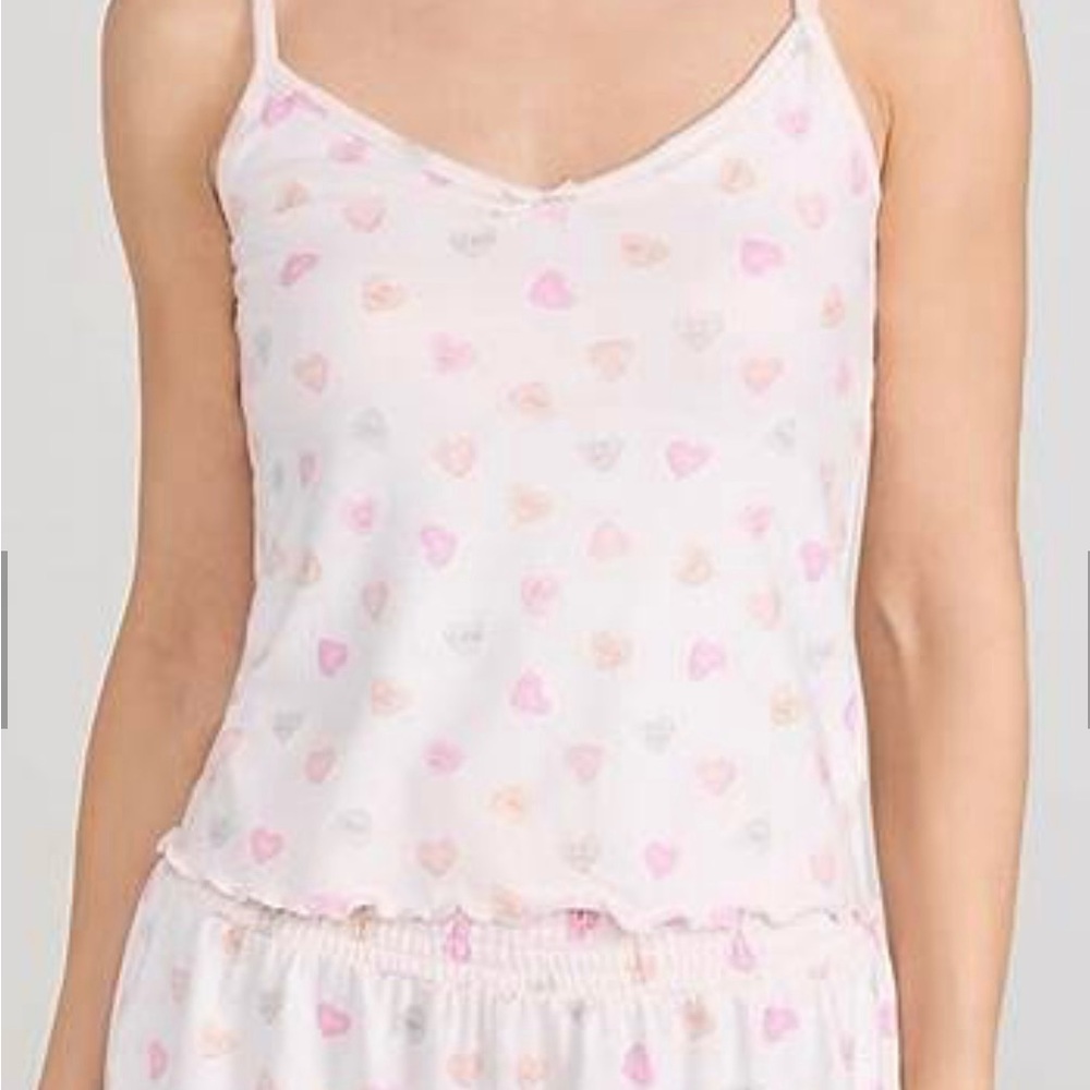 Z Supply Candy Heart whisper pink cami size medium NWT